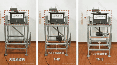无控结构、TMD与TMIS响应对比